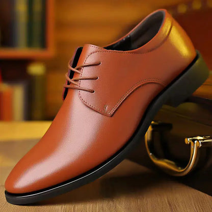 Men's Business Casual Leather Shoes for Office and Weddings
