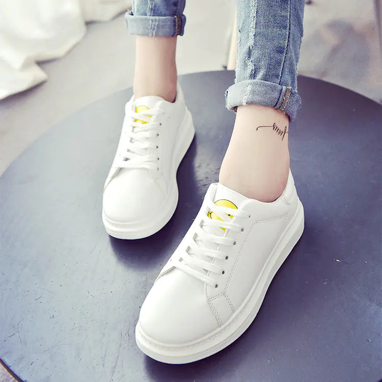 Spring New Lace-Up Sneakers, Korean Style Casual Shoes