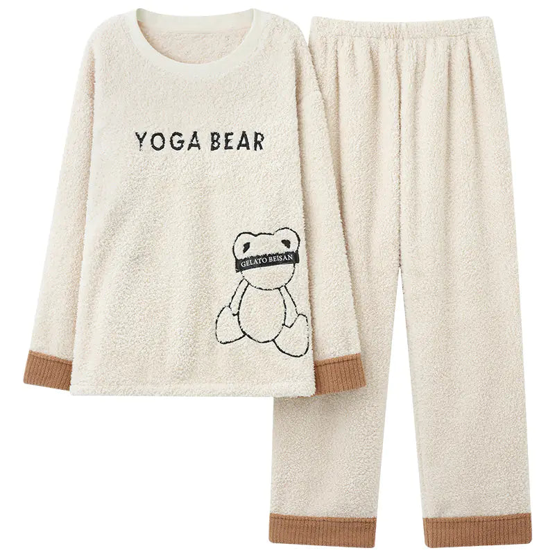 Men's Coral Velvet Thermal Pullover Pajamas