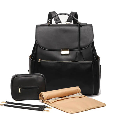 2020 New PU Mommy Backpack - Fashion Baby Bag