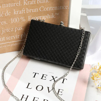Evening Box Clutch Purse with Chain for Women