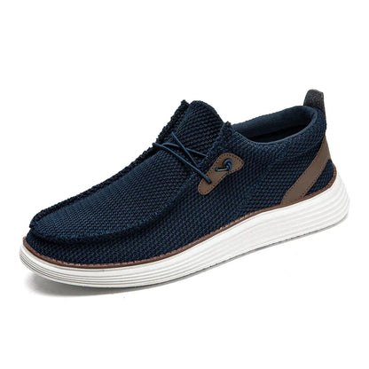 DLWKIPV Mens Loafers Slip On Sneakers Boat Walking Fashion Shoes Classcial Comfortable Stylish Lightweight Casual Shoes for Men Non-Slip Durable Home Driving Shoes Dark Blue US 12