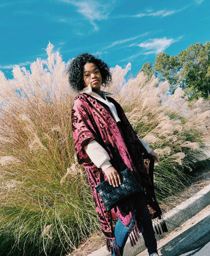 קימונו בוהו אלגנטי בסגנון ברנאוט