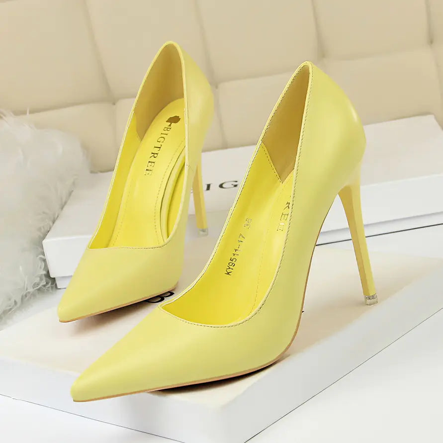 9511-17 Korean Style Slim High Heel Women's Shoes