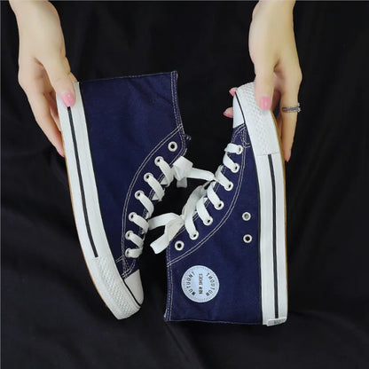 Casual High-Top Canvas Sneakers