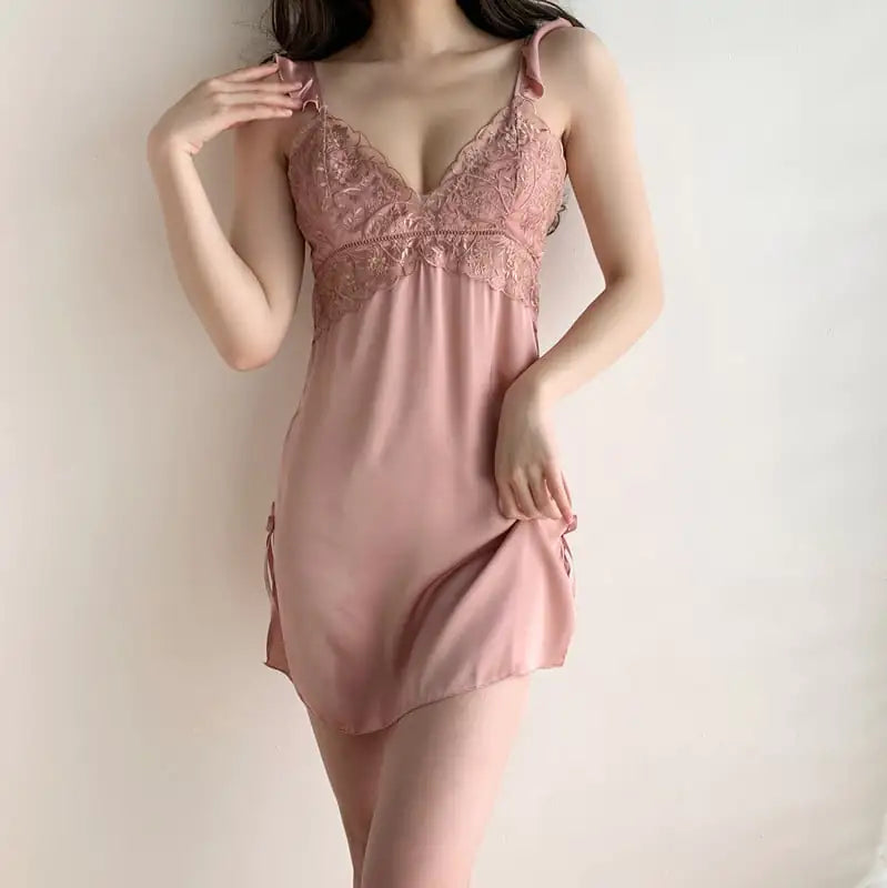 Pure Color Women's Pajamas with Suspenders