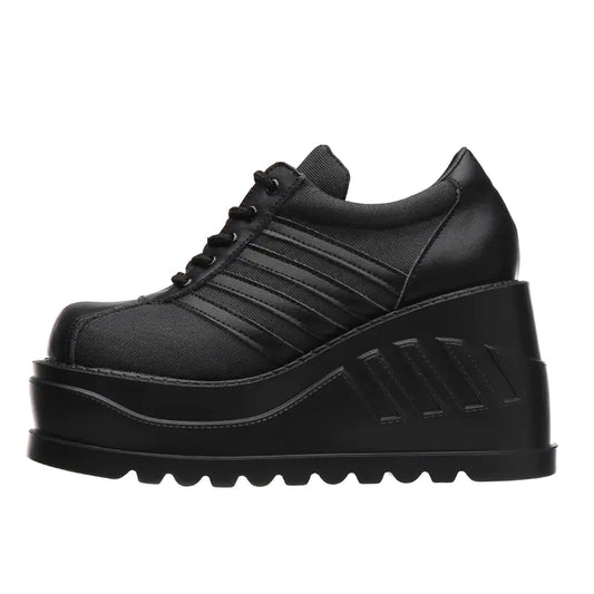 Punk Big Toe Platform Shoes for Women with Slope Heel