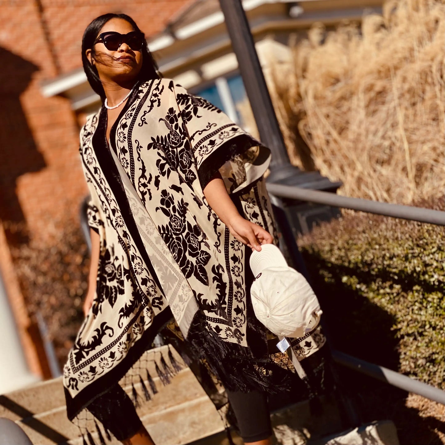 קימונו בוהו אלגנטי בסגנון ברנאוט