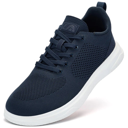 Slow Man Mens Wide Width Sneakers Casual Oxford Business Dress Shoes for Men Comfortable Office Sneaker Shoes for Men Breathable Mesh Walking Shoes Men Blue 8.5