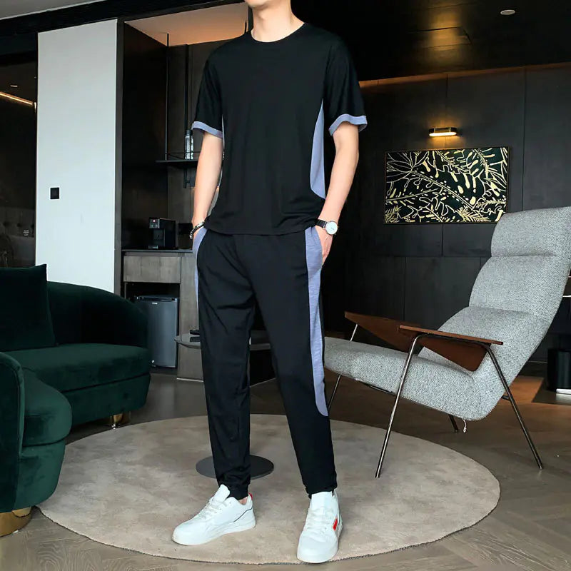 Men's Short Sleeve Sports T-shirt Set