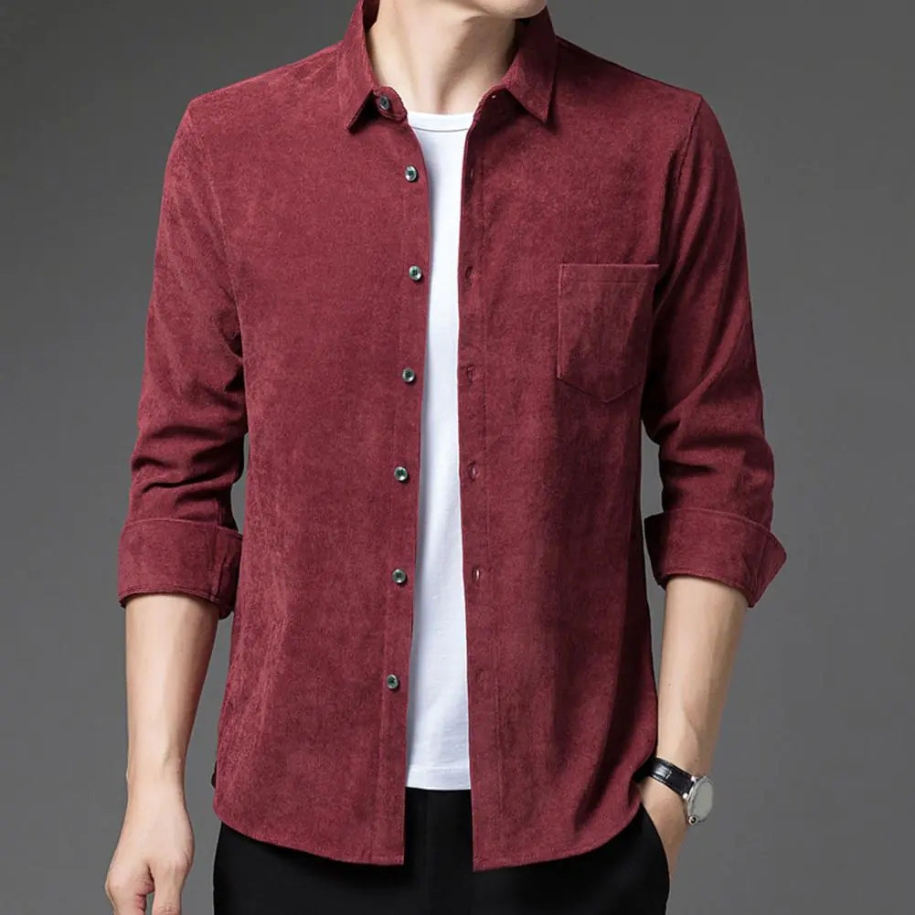 Thickened Long-sleeved Casual Shirt for Men