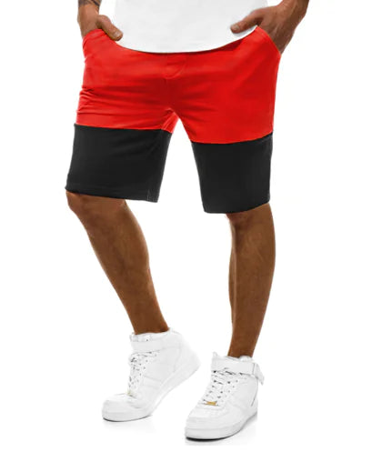 Men's Casual Color Block Five Point Shorts