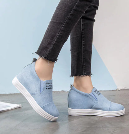 Comfortable High-Top Slip-On Canvas Shoes for Women