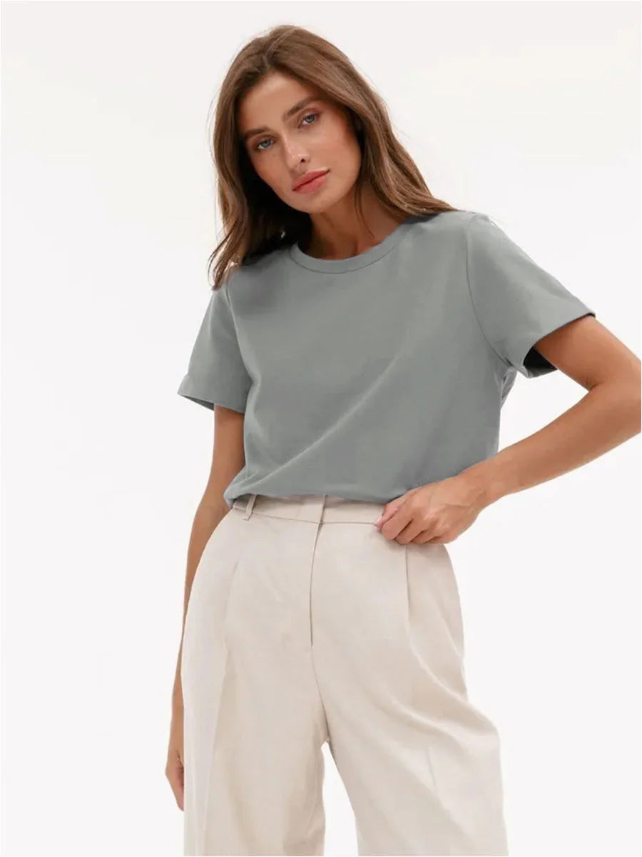 Casual Cotton Pullover T-Shirt