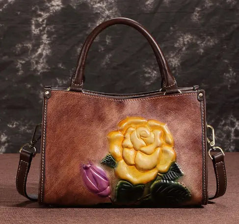 Vintage Style Handcrafted Bucket Bag for Women