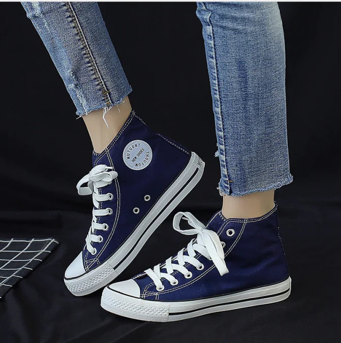 Casual High-Top Canvas Sneakers