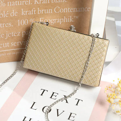 Evening Box Clutch Purse with Chain for Women