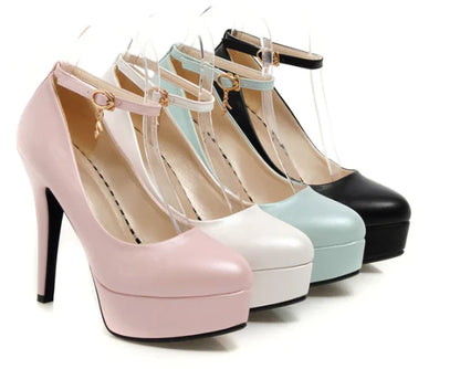 Elegant High Heeled Waterproof Club Shoes for Women