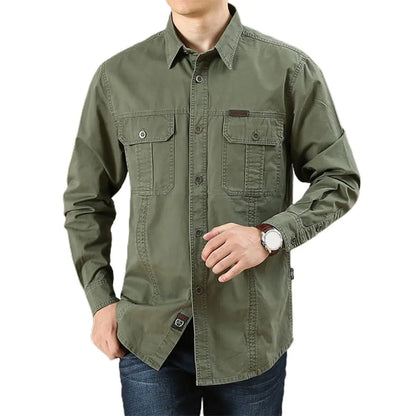 Men's Fashion Long Sleeve Casual Shirt for Daily Wear