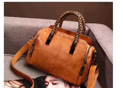 Trendy Color-Block Women's Tote Bag with Wide Strap