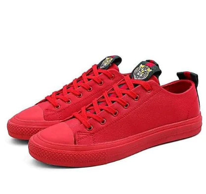 Men's Casual Tiger Embroidered Sneakers