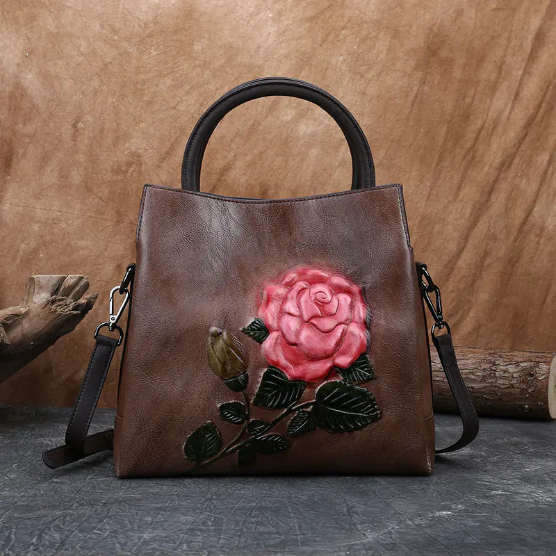 Vintage Style Handcrafted Bucket Bag for Women