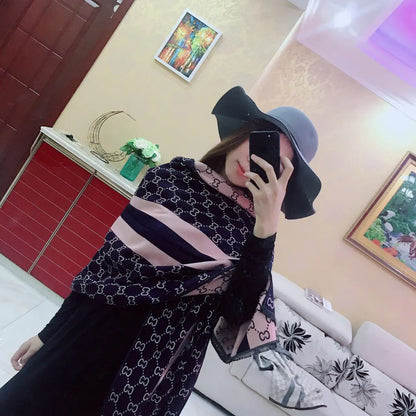 Winter Thickened Double-Sided Scarf for Women