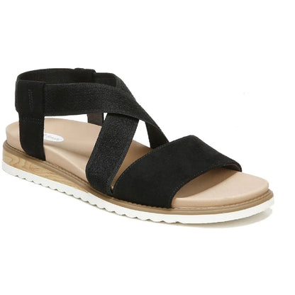 סנדל שטוח לנשים של Dr. Scholls דגם Islander Strappy Microfiber שחור