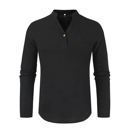 Casual Loose Long-Sleeved Shirt in European Style