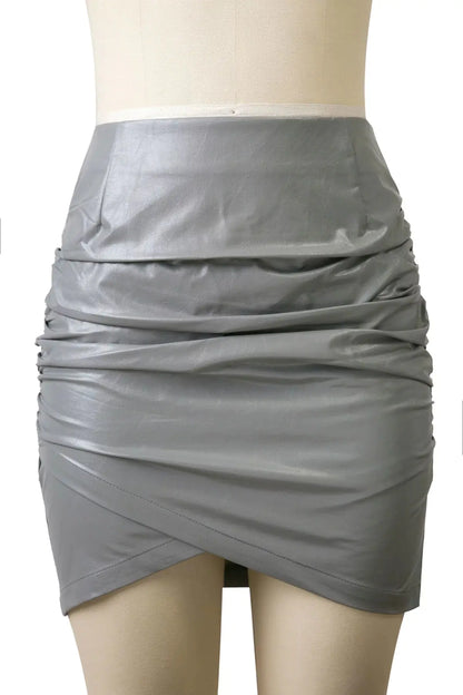 Bodycon Leather Skirt, Midi Skirt, Leather Skirt