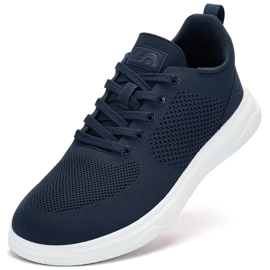 Slow Man Mens Wide Width Sneakers Casual Oxford Business Dress Shoes for Men Comfortable Office Sneaker Shoes for Men Breathable Mesh Walking Shoes Men Blue 8.5
