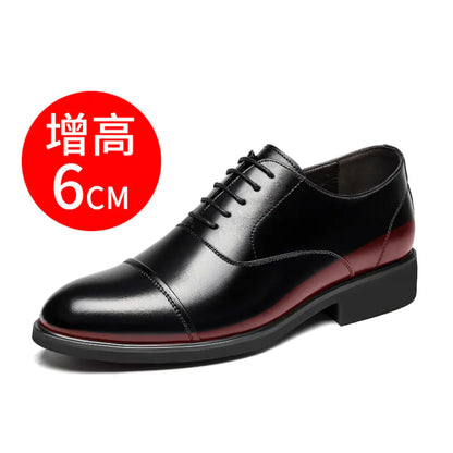 Men's Leather Dress Shoes with Height Increase (UK Style)