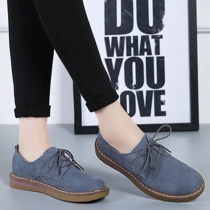 British Style Round Toe Casual Flat Shoes for Women