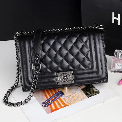 Chanel-style Quilted Chain Shoulder Crossbody Bag