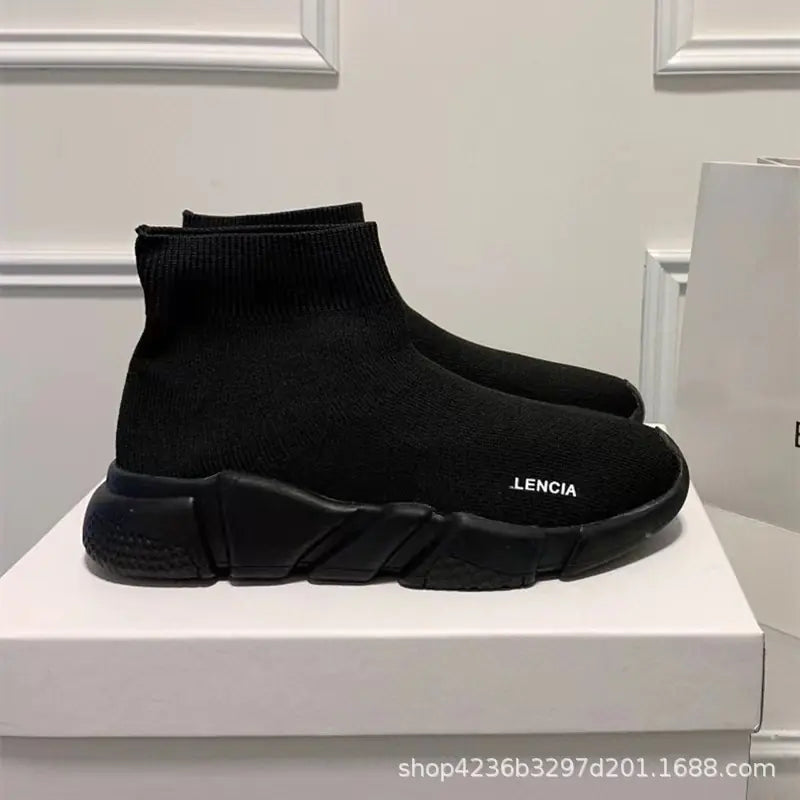 Knitted Stretch Flyknit Casual Shoes for Couples