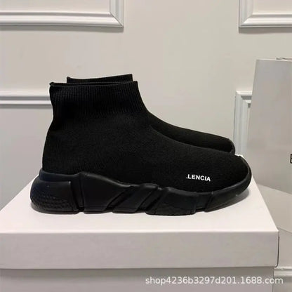 Knitted Stretch Flyknit Casual Shoes for Couples