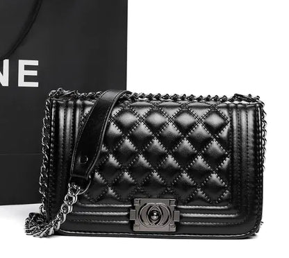Chanel-style Quilted Chain Shoulder Crossbody Bag