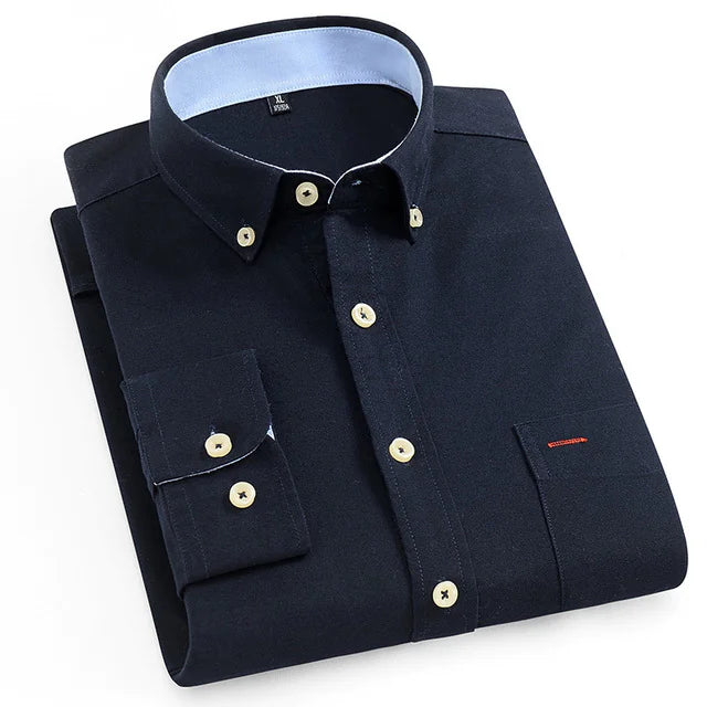 Men's Casual Solid Color Long Sleeve Shirt