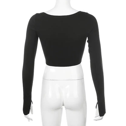 Knit Cardigan Crop Top Shirt and Blouse