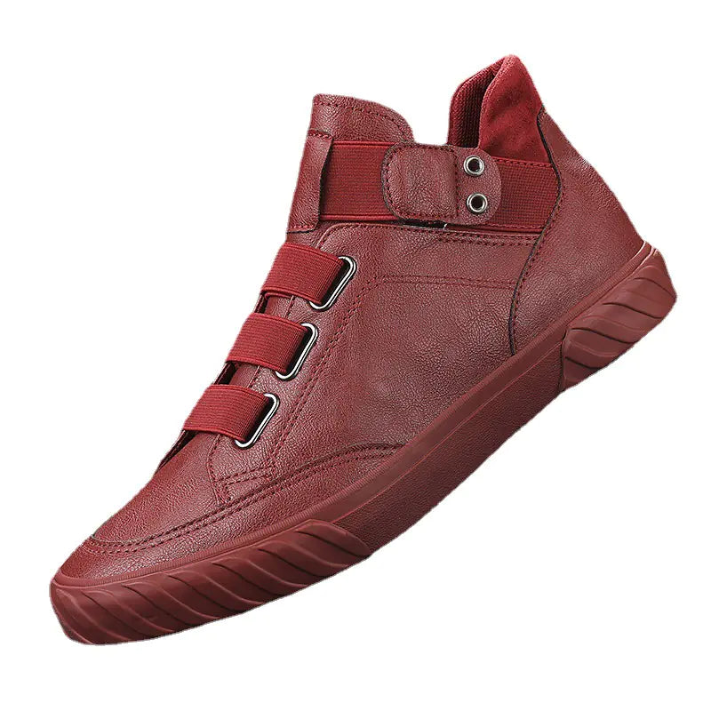 2024 Spring New Men's Casual High-Top Leather Shoes