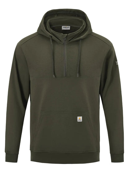 VANLENS FR Hoodies for Men 10.5oz Quarter-Zip Heavyweight FR Sweatshirt Mens Flame Resistant Hoodies