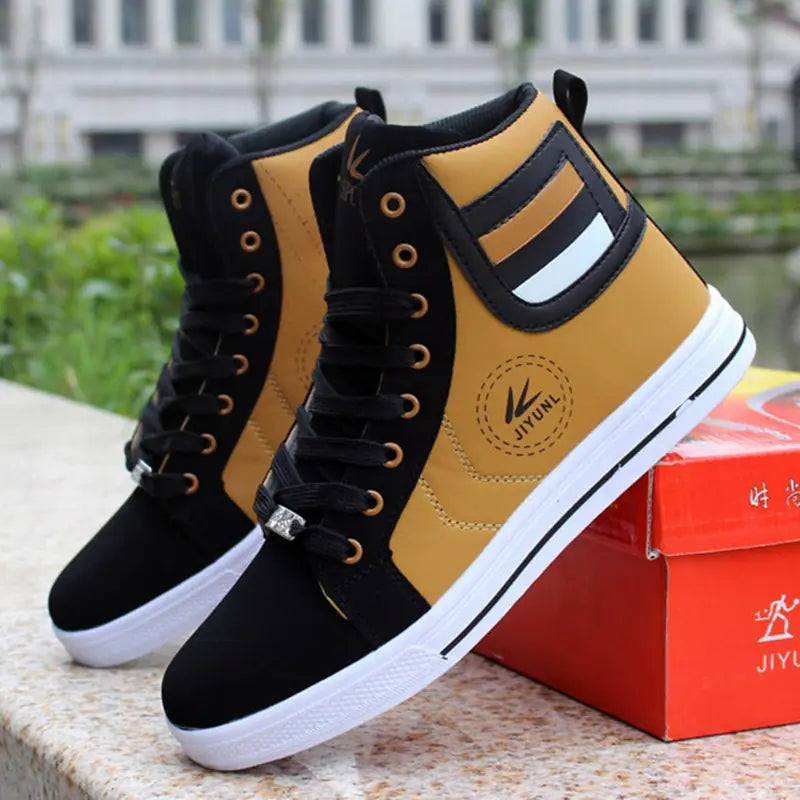 Trendy High-Top Men's Casual Sports Shoes, Korean Style