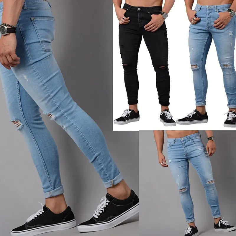 Men's Ripped Denim Jeans