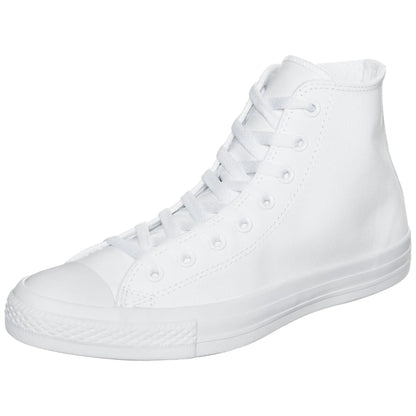 Converse Womens Chuck Taylor All Star Leather High Top Sneaker White Monochrome 12