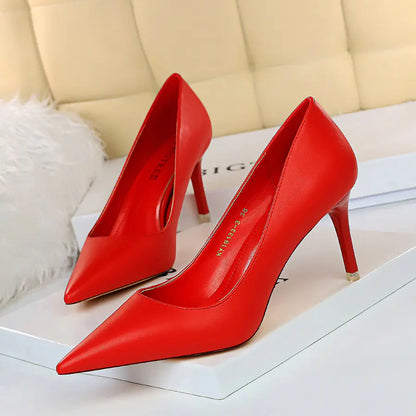 9511-17 Korean Style Slim High Heel Women's Shoes