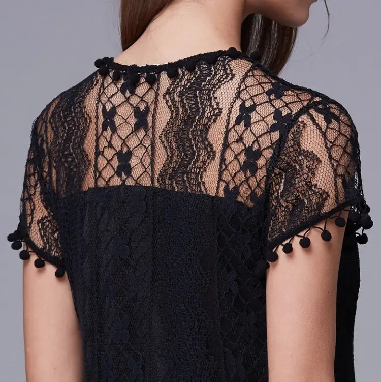 Elegant White Lace Sleeveless Dress