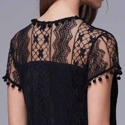 Elegant White Lace Sleeveless Dress