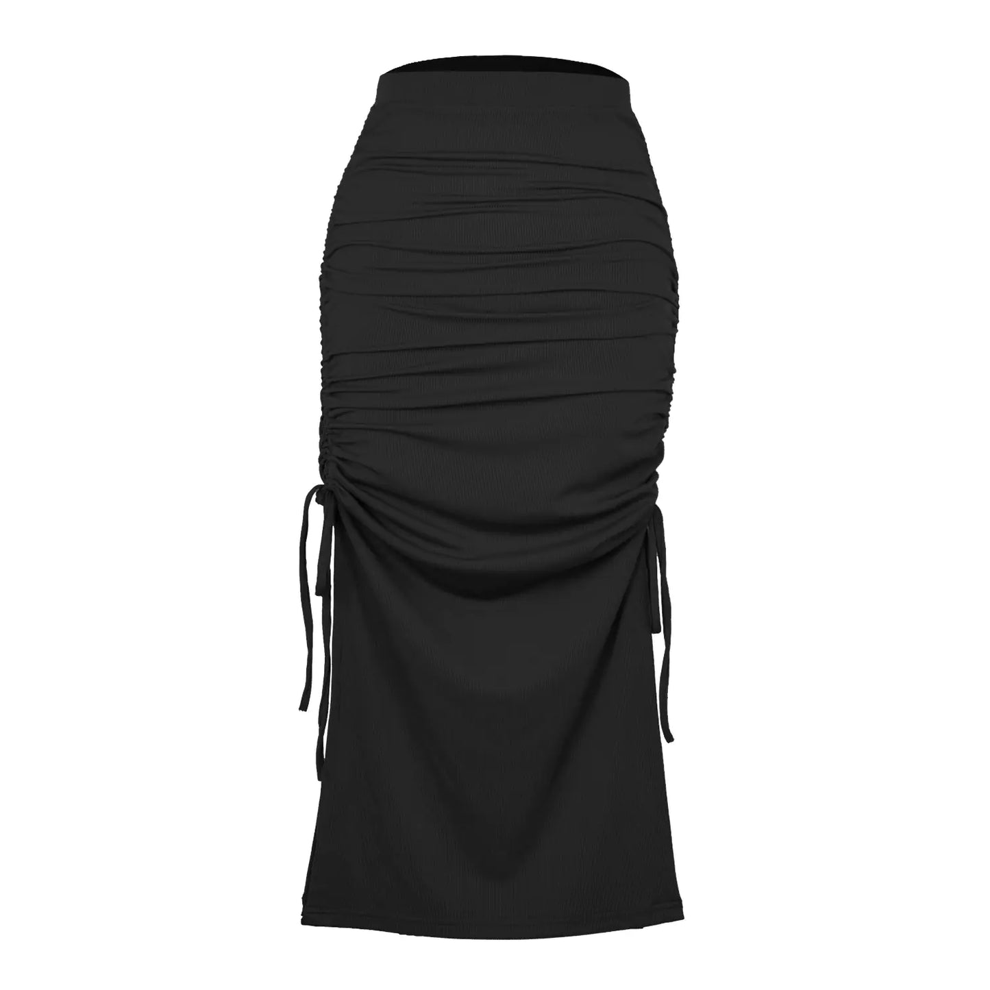 Pleated Lace-Up Sexy Long Skirt for Fashionistas