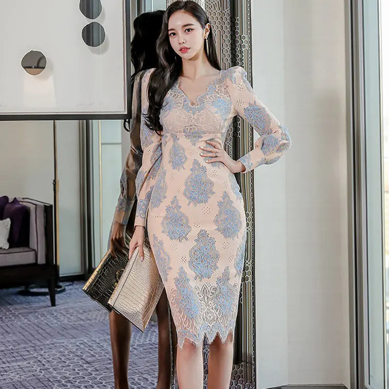 Flowing Stitching Elegant Dress