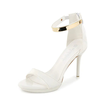 Open-Toe High Heels, Fashionable Strap Shoes, Plus Size